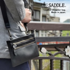 【SADDLE】 サドル レザーバッグ ショルダーバッグ 日本製 豊岡製鞄 牛革 本革 メンズ 街持ち 旅行 黒 KBN01041