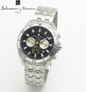 【Salvatore Marra】 サルバトーレマーラ 腕時計 メンズ クロノグラフ ステンレスベルト 10気圧防水 1年保証 専用BOX保証書 国内正規品