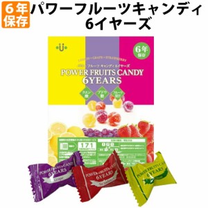 【メール便OK(3個まで)】6年保存 非常食 パワーフルーツキャンディ6YEARS アレルギー対応食 栄養補給キャンディ 防災備蓄用 長期保存食 