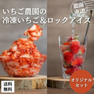 いちご農園の冷凍いちご＆ストロベリーロックアイス オリジナルセット 伊賀いちご農園 農園直送 ギフト プレゼント お返し