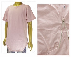 エピトミ ビッグサイズ 対応 ロサンゼルス発 MADE IN USA モードストリート SIDE ZIP サイドジップ ロング丈 Tシャツ メンズ EPTM 【EP76