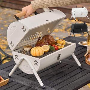 バーベキューコンロ バーベキューグリル 卓上 ドラム缶 BBQコンロ BBQグリル キャンプ アウトドア キャンプ用品 小型 蓋付き