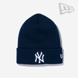 ・NEW ERA｜Basic Cuff Knit Cap MLB Team Logo Yankees/ ニュー エラ/ベーシック カフ ニット キャップ チーム ロゴ ヤンキース/ネイビ