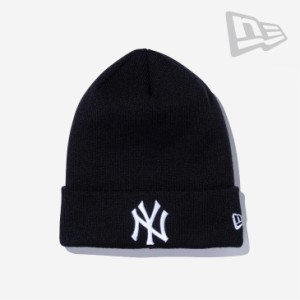 ・NEW ERA｜Basic Cuff Knit Cap MLB Team Logo Yankees/ ニュー エラ/ベーシック カフ ニット キャップ チーム ロゴ ヤンキース/ブラッ