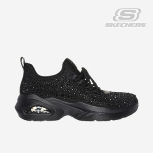 ・SKECHERS｜W M-Uno Glitzy Glam Skech-Air/ スケッチャーズ/エムウノ グリッツィー グラム/ブラックｘブラック #