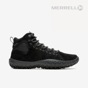 ・MERRELL｜W Wrapt Mid Waterproof Barefoot Hike/ メレル/ラプト ミッド ウォータープルーフ ベアフット ハイク/ブラック #