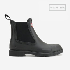 ・HUNTER｜Commando Chelsea Boots/ ハンター/コマンドー チェルシー ブーツ/ブラック #