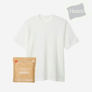 ・HANES｜Big Shiro Crewneck T-Shirt 1P/ ヘインズ/ビッグ シロ クルーネック Tシャツ/ホワイト #