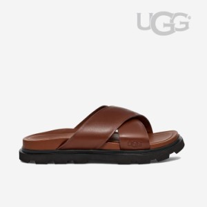 ・UGG｜Capitola Cross Slide Leather/ アグ/キャピトラ クロス スライド レザー/コニャック #