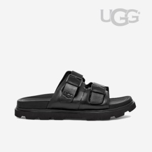 ・UGG｜Capitola Buckle Slide Leather/ アグ/キャピトラ バックル スライド レザー/ブラック #