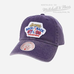 ・MITCHELL&NESS｜NBA Back To Back Dad Strapback Lakers/ ミッチェルアンドネス/バック トゥ バック ダッド ストラップバック レイカー