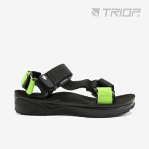 ＊TRIOP｜Terra Neon - Sandal/ トリオプ/テラ ネオン/BlackｘGreen #サンダル カジュアル ストラップ 黒 緑