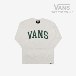 ＊VANS｜K Arch Logo Boys LS T-Shirt/ ヴァンズ/アーチ ロゴ ボーイズ ロングスリーブ Tシャツ/ホワイト #