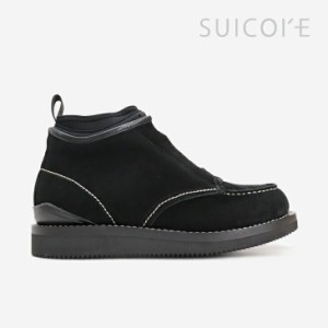 ＊SUICOKE｜SGY01/ スイコック/スウェード ミッド ブーツ/ブラック #