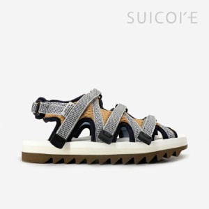 ・SUICOKE｜Zip-AB Antibacterial Ripple/ スイコック/ジップ アンチバクテリアル リップル/ネイビーｘホワイト #