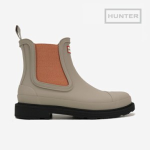 ＊HUNTER｜W Commando Chelsea Boots/ ハンター/コマンド チェルシー ブーツ/スキミングストーンｘコーラル #