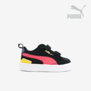 ＊PUMA｜K Suede Bloc LF V Infant/ プーマ/スエード ブロック LF V インファント/プーマブラックｘパラダイスピンク #