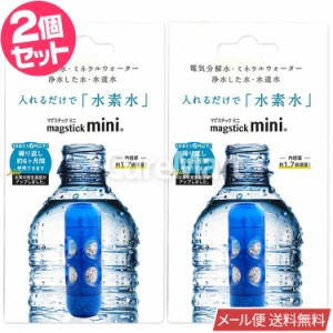 マグスティック ミニ  ペットボトル用◆2個セット 日本製 【メール便 送料無料】 水素棒 水素水 水素水生成器 元気の水 マグネシウム 水