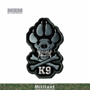 （ネコポス対応）MILSPEC MONKEYパッチ K9 （刺繍）  SWAT