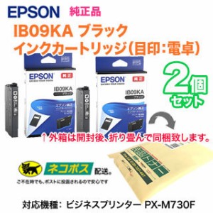 ※送料無料【純正品 2個セット】 EPSON／エプソン 純正インクカートリッジ IB09KA （目印：電卓） ブラック 純正品 新品