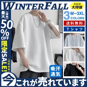 Ｔシャツ メンズ 半袖 夏服 プルオーバー トップス 無地 ゆったり モード系 5分袖 薄手 カジュアル シンプル おしゃれ 旅行 お兄系 20代