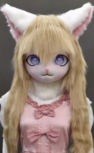 着ぐるみヘッド 猫 茶色 全頭ヘッド ケモノ マスク ファースーツ ぬいぐるみ コスプレ コスチューム