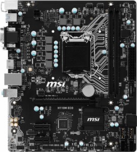 MSI H110M ECO LGA 1151 Intel H110 HDMI SATA 6Gb/s USB 3.1 Micro ATX Intel Motherboard 中古