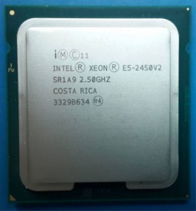 2個セット Intel Xeon E5-2450 v2 SR1A9 8C 2.5GHz 20MB 95W LGA 1356 DDR3-1600 中古