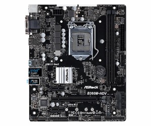 ASRock B360M-HDV LGA 1151 300 Series Intel B360 HDMI SATA 6Gb/s USB 3.1 Micro ATX Intel Motherboard 中古