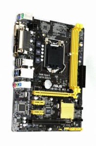 ASUS H81M-C R2.0 LGA1150 Intel H81 DDR3 DVI USB3.0 Micro ATX Intel Motherboard 中古