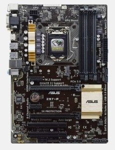 ASUS Z97-P Intel Z97 LGA1150 DDR3 SATA3 HDMI DVI-D VGA M.2 ATX Motherboard 中古