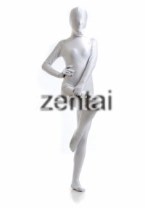 全身タイツ 白 男性女性兼用 Lサイズ ゼンタイ コスプレ ZENTAI レオタード ボディースーツ 仮装 イベント コスチューム 戦隊