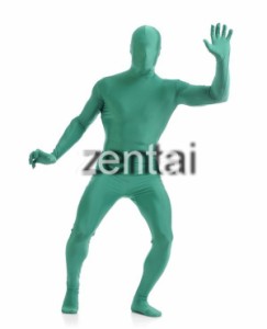 全身タイツ 緑 男性女性兼用 XLサイズ ゼンタイ コスプレ ZENTAI レオタード ボディースーツ 仮装 イベント コスチューム 戦隊