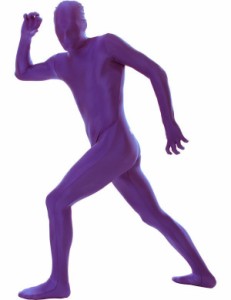 全身タイツ 紫 男性女性兼用 2XLサイズ ゼンタイ コスプレ ZENTAI レオタード ボディースーツ 仮装 イベント コスチューム 戦隊