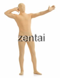 全身タイツ 肌 男性女性兼用 Sサイズ ゼンタイ コスプレ ZENTAI レオタード ボディースーツ 仮装 イベント コスチューム 戦隊