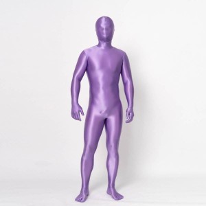 全身タイツ 超光沢 紫 男性女性兼用 XSサイズ ゼンタイ コスプレ ZENTAI レオタード ボディースーツ 仮装 イベント コスチューム 戦隊