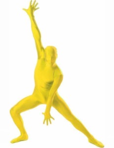 全身タイツ 黄色い 男性女性兼用 2XLサイズ ゼンタイ コスプレ ZENTAI レオタード ボディースーツ 仮装 イベント コスチューム 戦隊