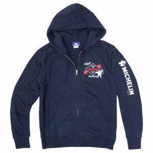 ミシュラン MICHELIN ジップアップ パーカー エアストップ フード付き グレー ネイビー ロイヤルブルー Zip up hoodie Airstop