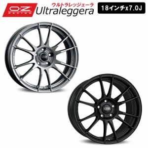 ULTRALEGGERA アルミホイール 4本セット 18インチ 18x7.0J インチ ウルトラレッジェーラ OZ Racing イタリア製 マットブラック クリスタ