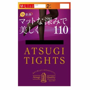 マットな深みで美しく110 2足組 M‐L ブラック 2足 タイツ  ダブル発熱  なめらかな肌触り  