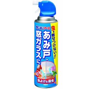 虫こないアース あみ戸・窓ガラスに 450mL 害虫 虫よけ 殺虫スプレー カメムシ ヨコバイ ブユ（ブヨ） アブ ガ ハチ あみ戸 窓ガラス