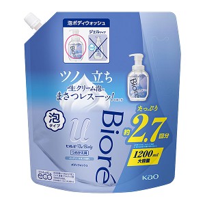 花王 ビオレu ザ ボディ 泡タイプ ピュアリーサボンの香り つめかえ用 1200ml  ボディソープ 