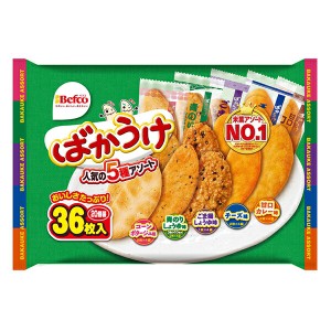 栗山米菓 ばかうけアソート 36枚 × 10個 駄菓子 お菓子 おかし おやつ 景品 お祭り 縁日 問屋 子供 子供会 自治会 保育園 幼稚園