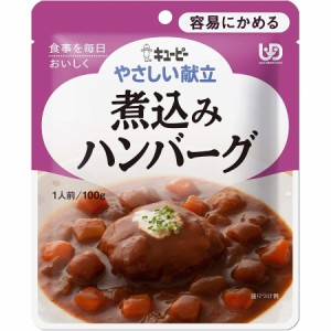 キユーピー やさしい献立 煮込みハンバーグ(100g) 介護食 流動食 栄養補助 レトルト えん下 嚥下  