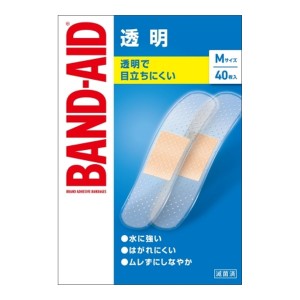 バンドエイド 透明タイプ Mサイズ 40枚入 救急絆創膏