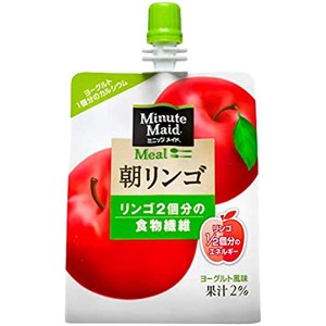 コカ・コーラ/ミニッツメイド 朝リンゴ 180g × 6個 りんご パウチ リンゴ 林檎 食物繊維