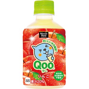 ＱＯＯりんご２８０ｍｌペット × 24個  リンゴ 果汁 飲料