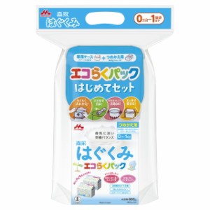 はぐくみエコらくはじめてセット４００Ｇ×２ 粉ミルク 森永 新生児 乳幼児