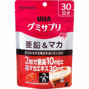 ＵＨＡ味覚糖 グミサプリ 亜鉛＆マカ ３０日分 60粒 コーラ味 