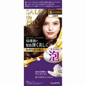 【医薬部外品】ダリヤ サロンドプロ 泡のヘアカラー・エクストラリッチ 6 ダークブラウン 白髪染め 染毛剤 自宅染め 